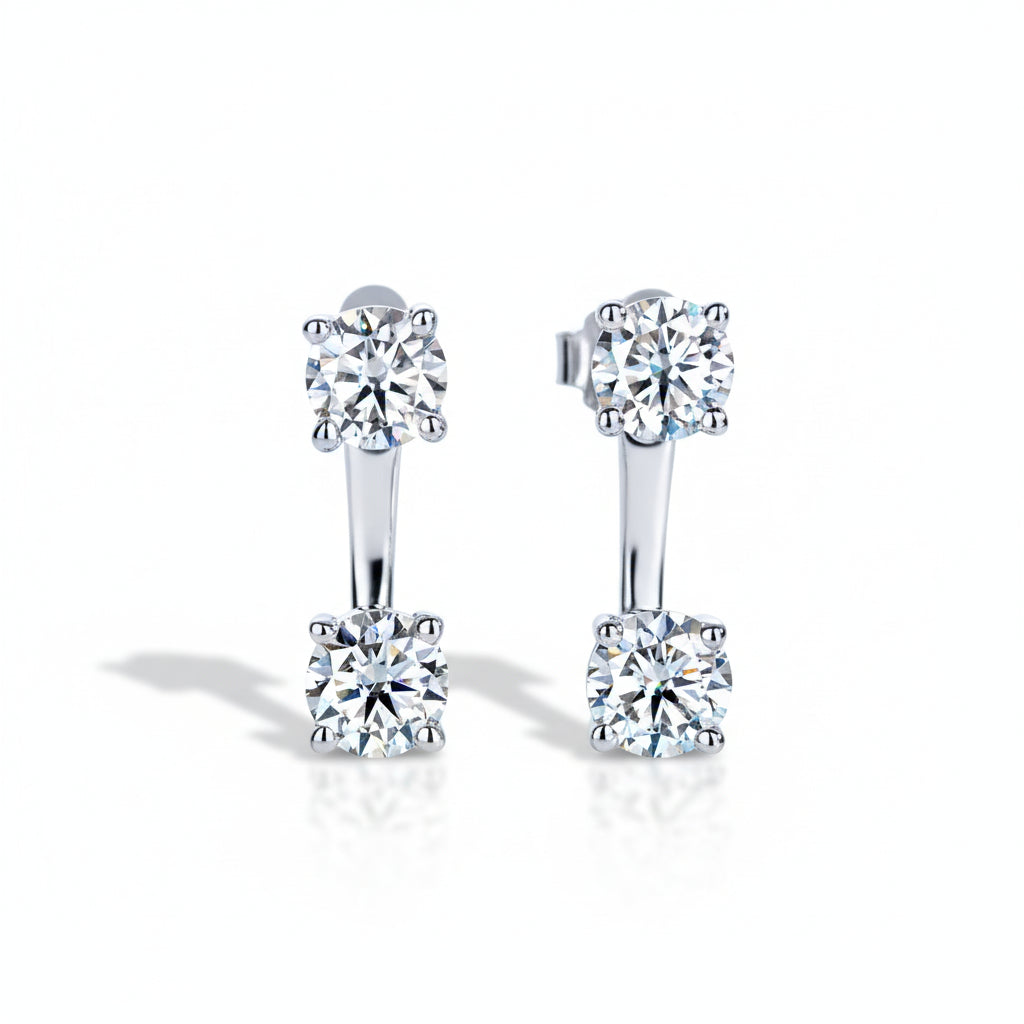 Boucles D'oreilles Femme Moissanite D Color VVS1 - Paloma