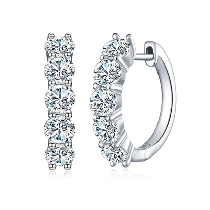 Boucles D'oreilles Créole Moissanite D Color VVS1 - Gaia