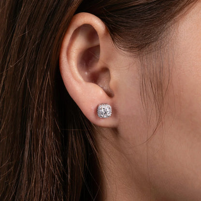 Boucles D'oreilles Clou Moissanite D Color VVS1 - Blue