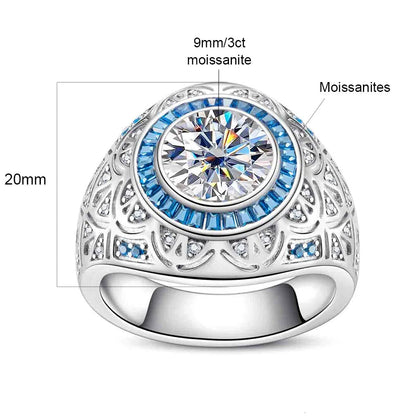 Bague de Mariage Homme Moissanite D Color VVS1 - Samuel