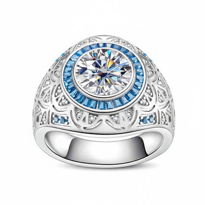 Bague de Mariage Homme Moissanite D Color VVS1 - Samuel