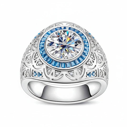 Bague de Mariage Homme Moissanite D Color VVS1 - Samuel