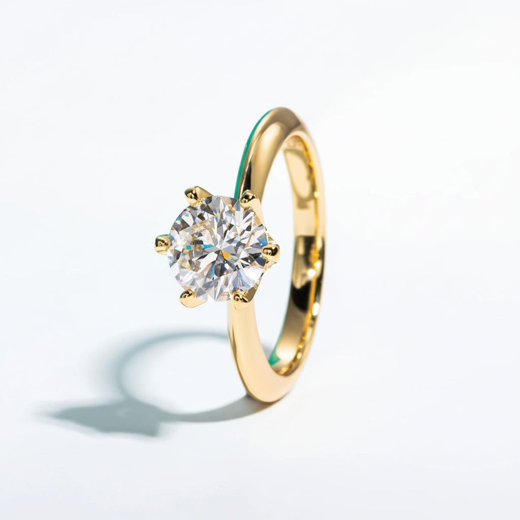 Bague de Fiançailles Moissanite D Color VVS1 - Éléonore