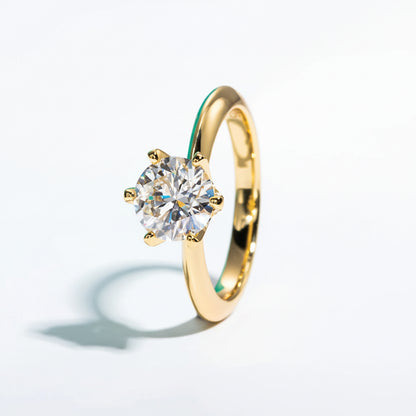 Bague de Fiançailles Moissanite D Color VVS1 - Éléonore