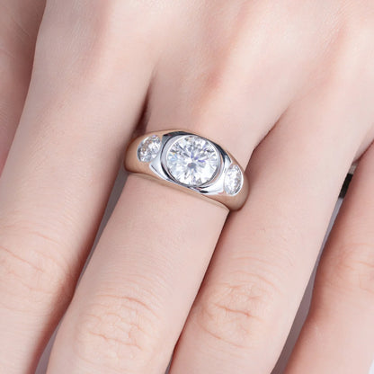 Bague de Mariage Homme Moissanite D Color VVS1 - Adrien