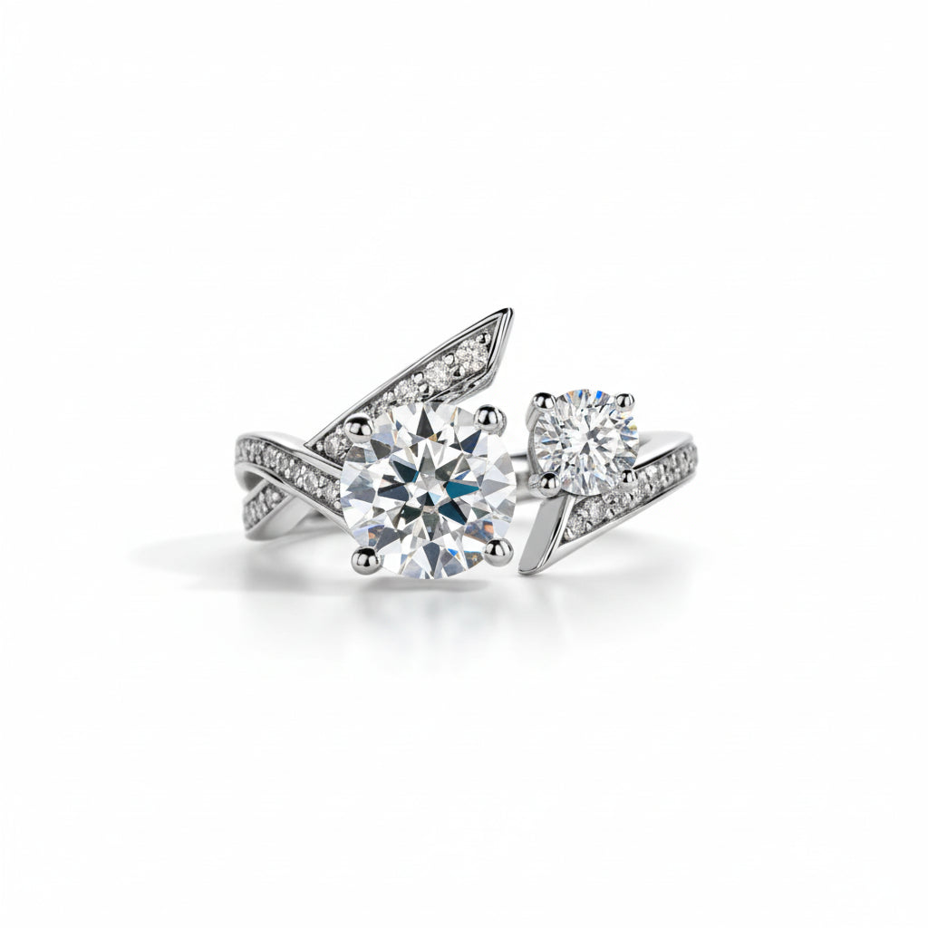 Bague de Fiançailles Moissanite D Color VVS1 - Allegra