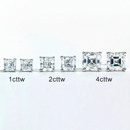 Boucles D'oreilles Puces Moissanite D Color VVS1 - Cléo