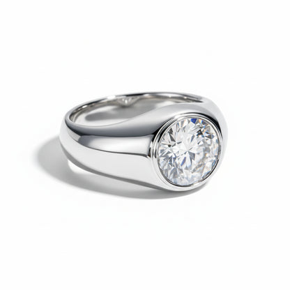 Bague Mariage Homme Moissanite D Color VVS1 - Alex