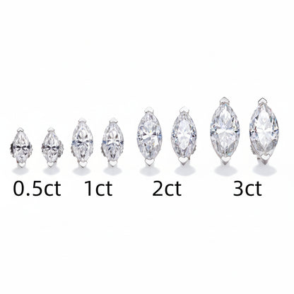Boucles D'oreilles Marquise Moissanite D Color VVS1 - Swany