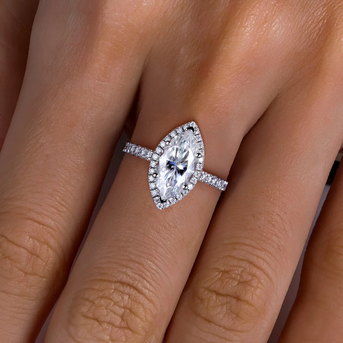 Bague de Fiançailles Femme Moissanite D Color VVS1 - Flore