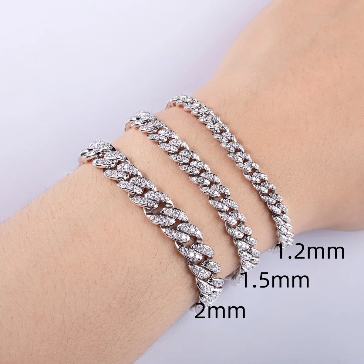 Bracelets Femme Moissanite D Color VVS1 - Hip Hop