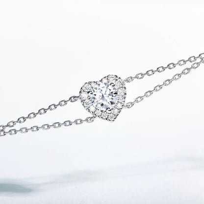 Bracelets Femme Moissanite D Color VVS1 - Coeur