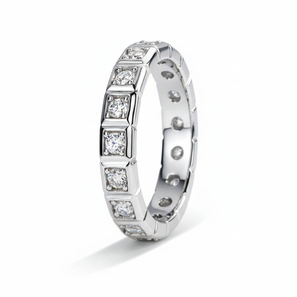 Alliance Mariage Moissanite D Color VVS1 - Léa