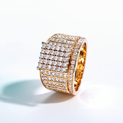 Bague de Mariage Homme Moissanite D Color VVS1 - Hip Hop