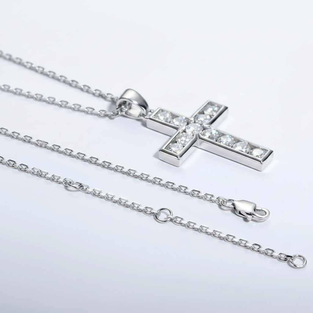 Pendentifs Moissanite D Color VVS1 - Croix