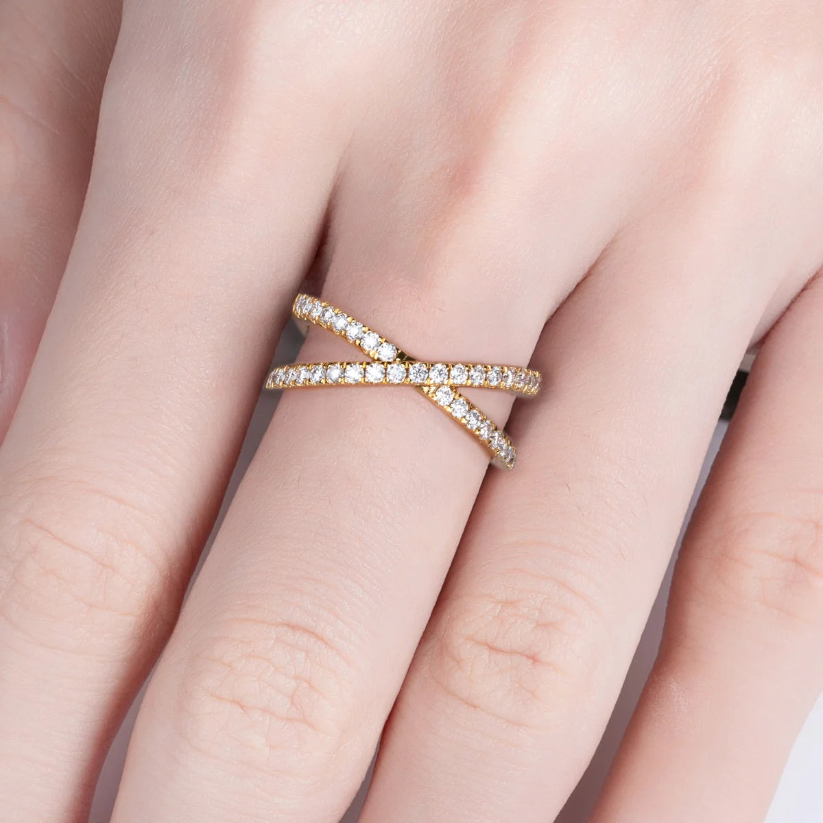 Alliance de Mariage Femme Moissanite D Color VVS1 - Sol