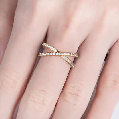 Alliance de Mariage Femme Moissanite D Color VVS1 - Sol