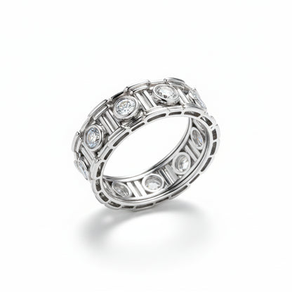 Alliance de Mariage Femme Moissanite D Color VVS1 - Iris