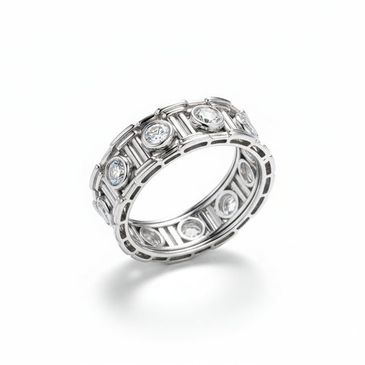 Alliance de Mariage Femme Moissanite D Color VVS1 - Iris