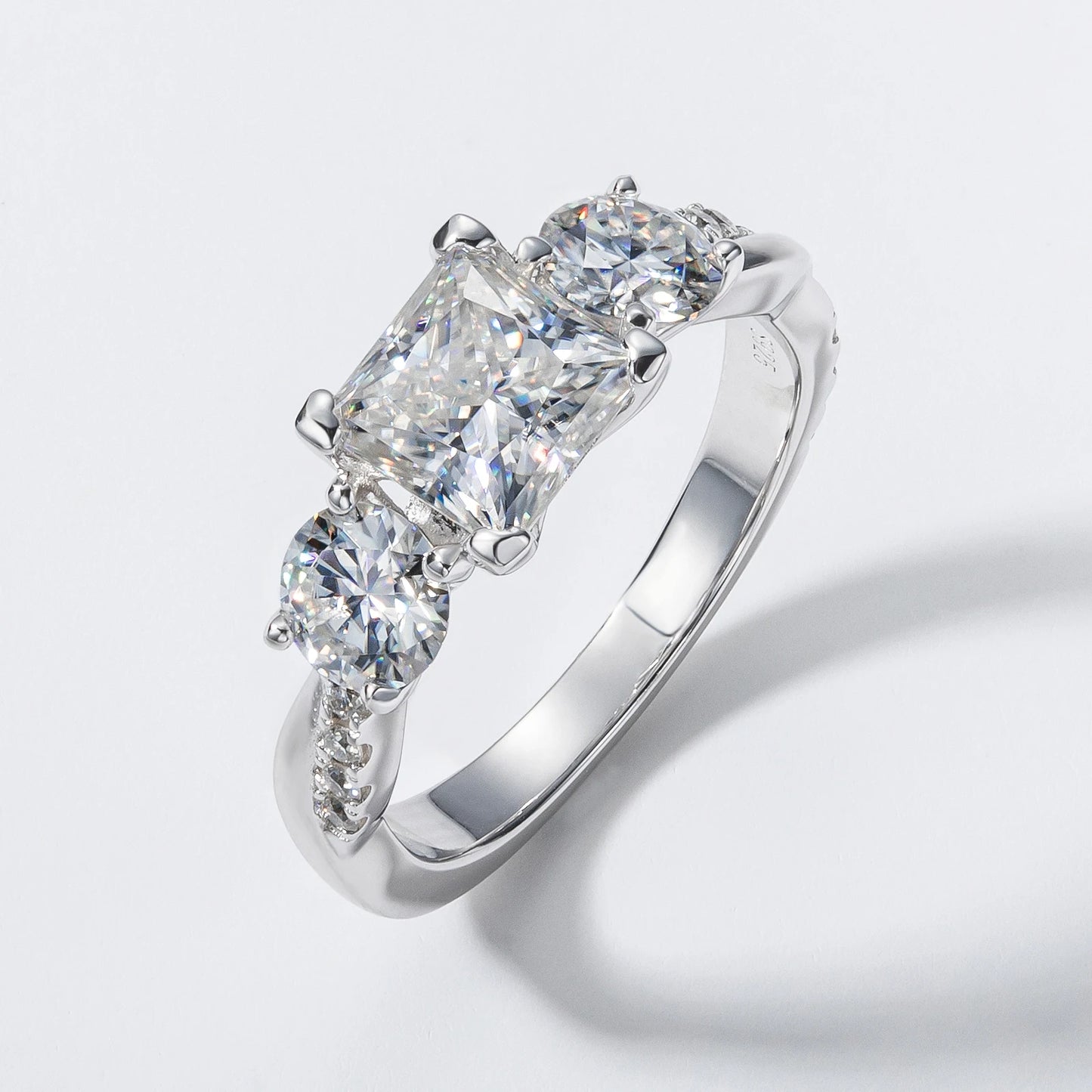 Bague de Fiançailles Femme Moissanite D Color VVS1 - Princesse