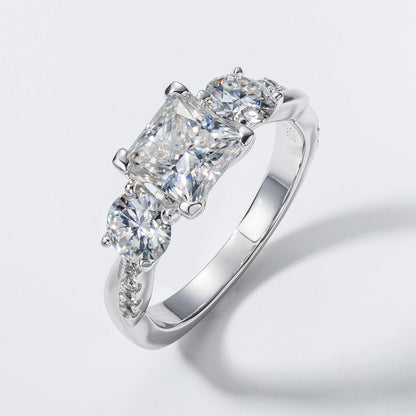 Bague de Fiançailles Femme Moissanite D Color VVS1 - Princesse
