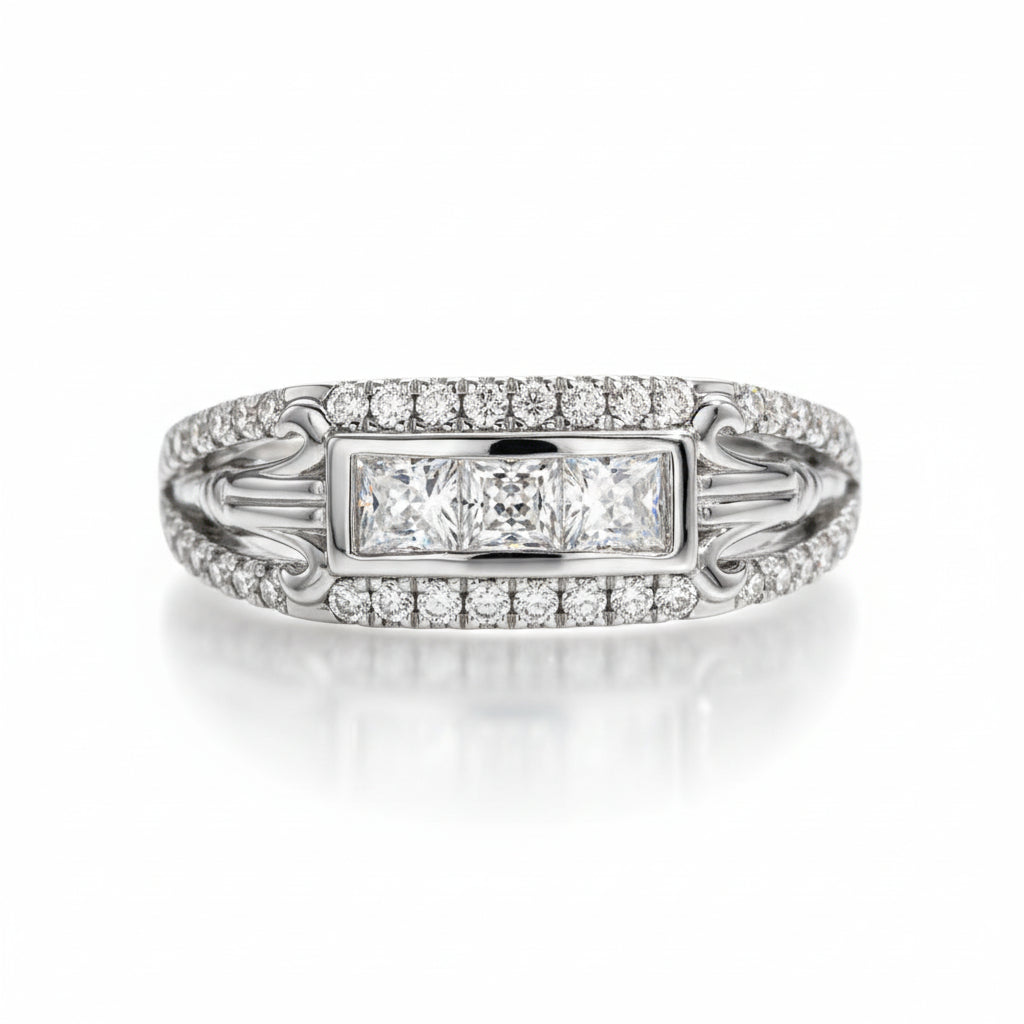 Bague Mariage Homme Moissanite D Color VVS1 - Kevin
