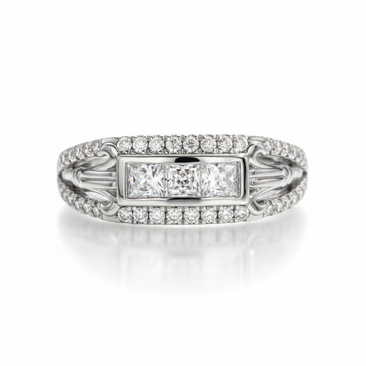 Bague Mariage Homme Moissanite D Color VVS1 - Kevin