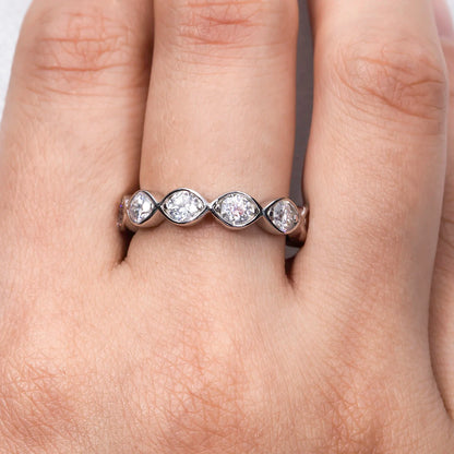 Alliance Mariage Moissanite D Color VVS1 - Alba