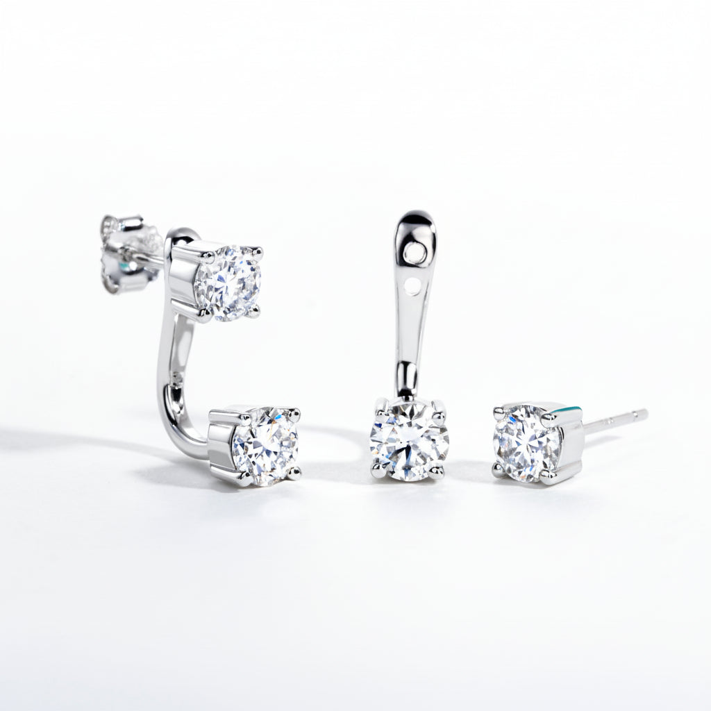 Boucles D'oreilles Femme Moissanite D Color VVS1 - Paloma