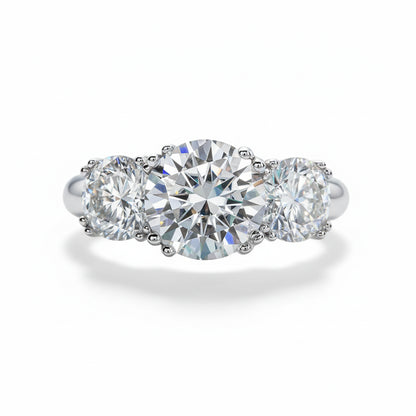 Bague de Fiançailles Moissanite D Color VVS1 - Blanche