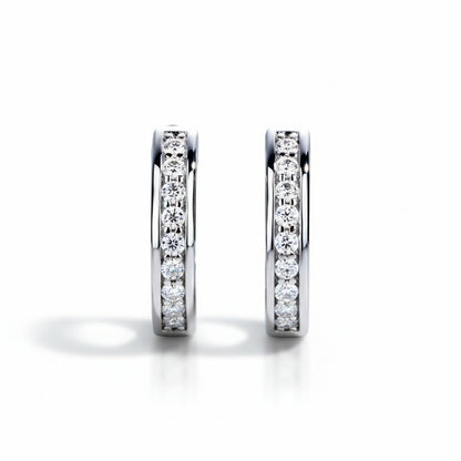 Boucles D'oreilles Créole Moissanite D Color VVS1 - June