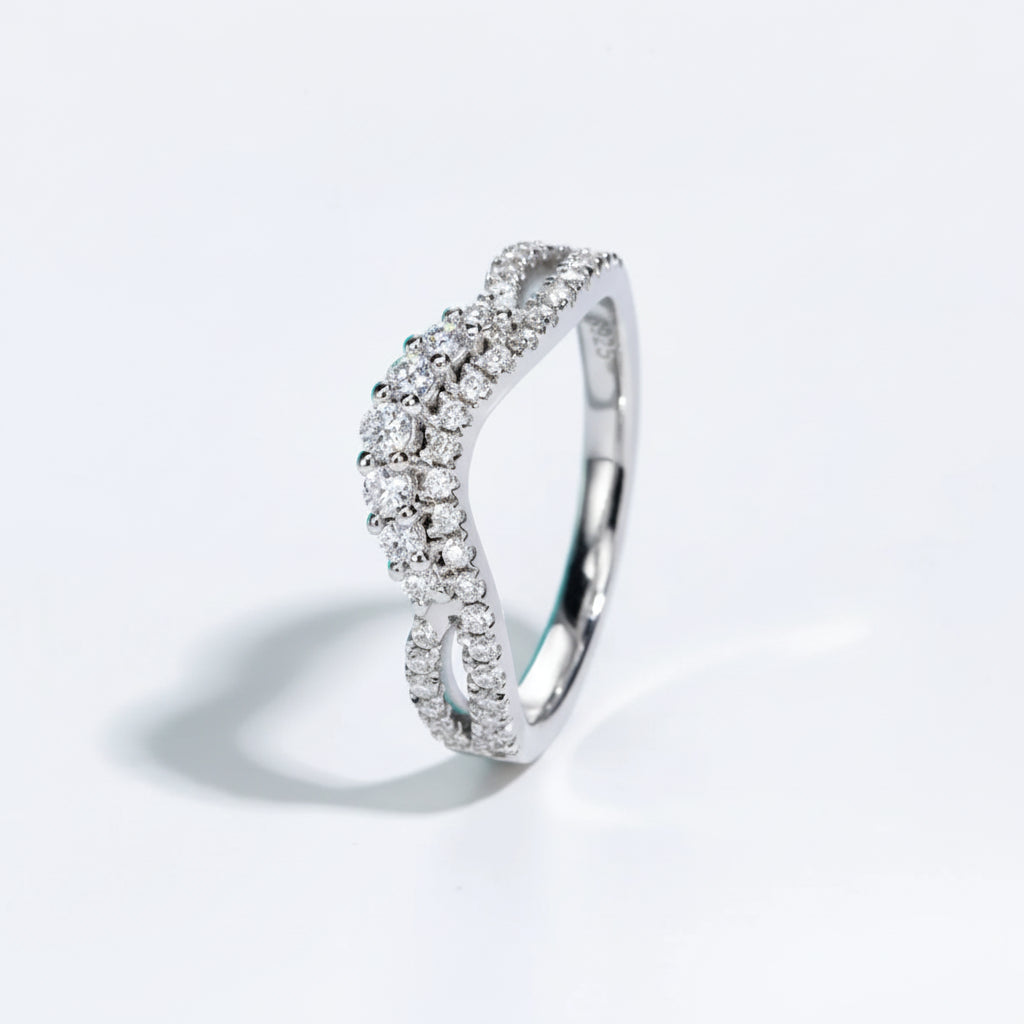 Alliance de Mariage Femme Moissanite D Color VVS1 - Éléonore