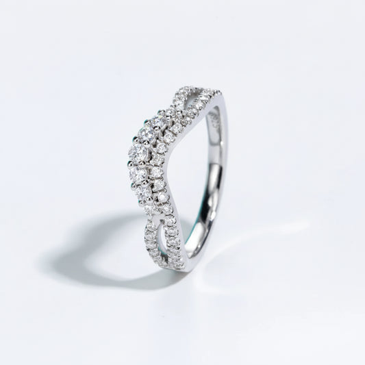 Alliance de Mariage Femme Moissanite D Color VVS1 - Éléonore