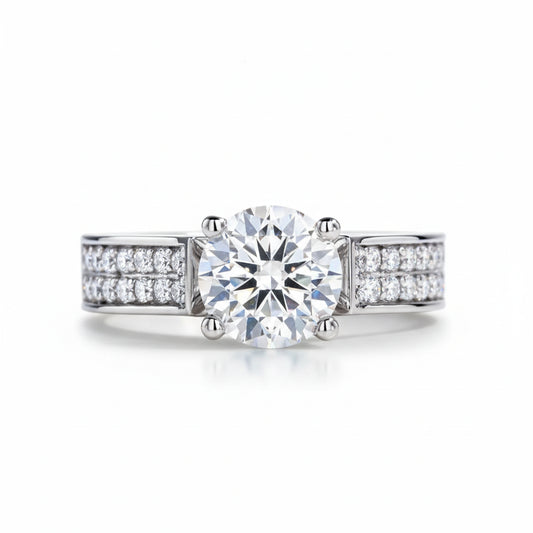 Bague de Fiançailles Femme Moissanite D Color VVS1 - Amabel