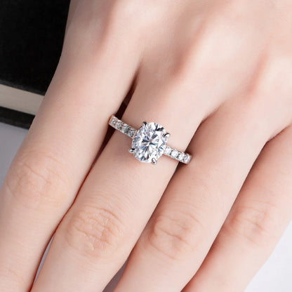 Bague de Fiançailles Moissanite D Color VVS1 - Opaline