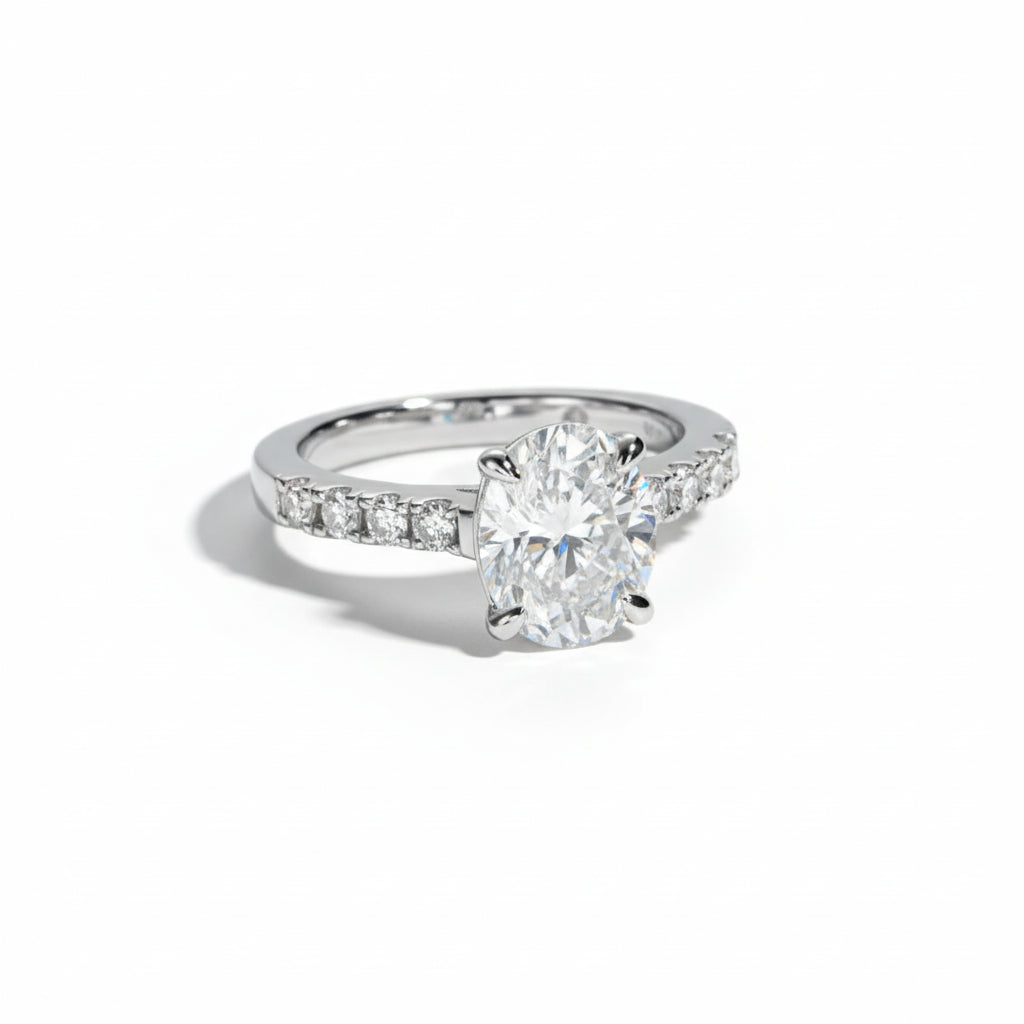 Bague de Fiançailles Moissanite D Color VVS1 - Opaline
