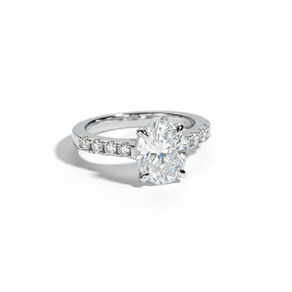 Bague de Fiançailles Moissanite D Color VVS1 - Opaline
