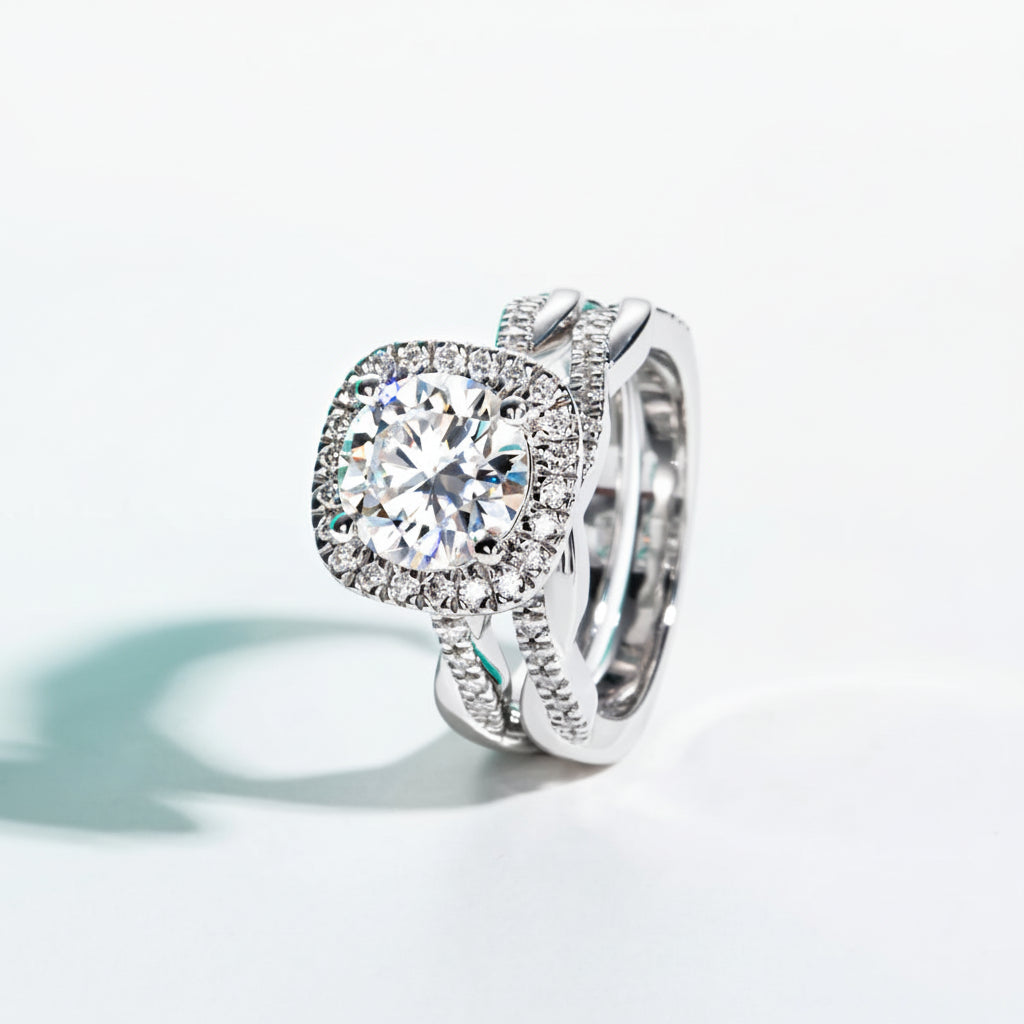 Bague de Fiançailles Femme Moissanite D Color VVS1 - Albane