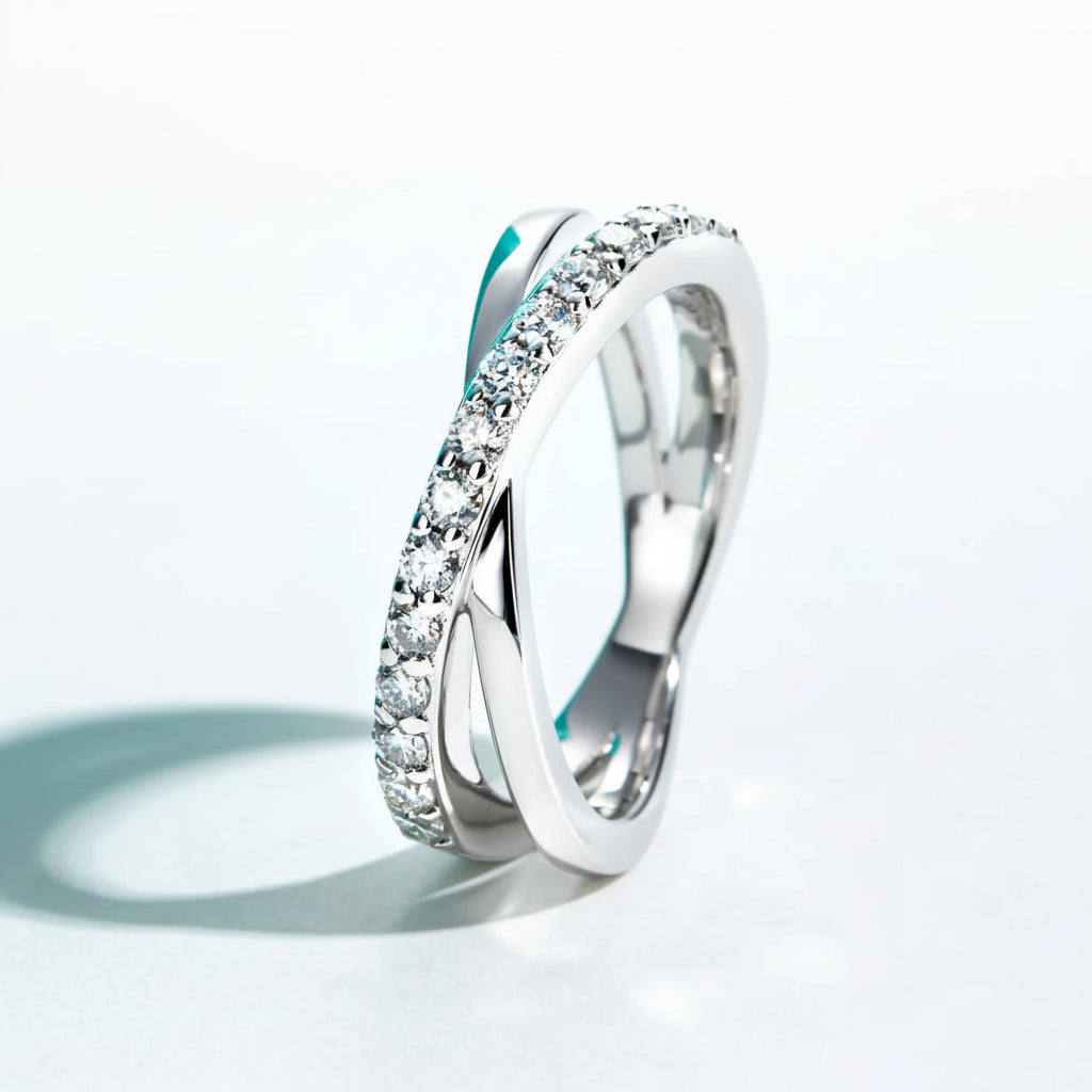 Alliance Mariage Moissanite D Color VVS1 - Ada