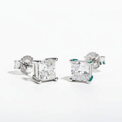 Boucles D'oreilles Princesse Moissanite D Color VVS1 - Andrea