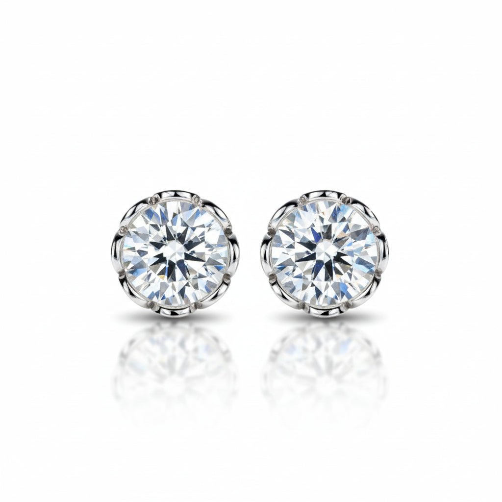 Boucles D'oreilles Clou Moissanite D Color VVS1 - Automne