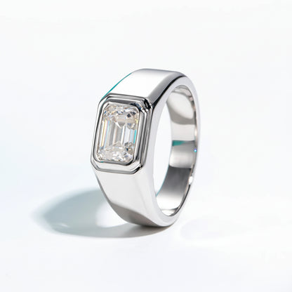 Bague de Mariage Homme Moissanite D Color VVS1 - Benoit