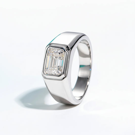 Bague de Mariage Homme Moissanite D Color VVS1 - Benoit