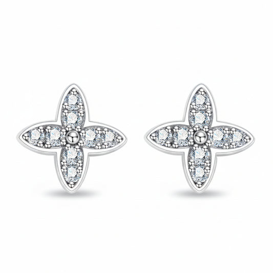 Boucles D'oreilles Etoile Moissanite D Color VVS1 - Alma