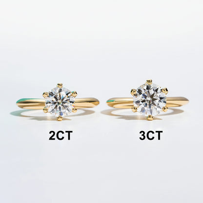 Bague de Fiançailles Moissanite D Color VVS1 - Éléonore