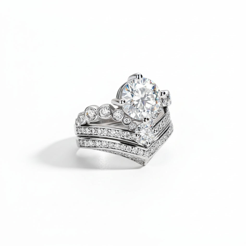 Bague de Fiançailles Moissanite D Color VVS1 - Alba-Maria