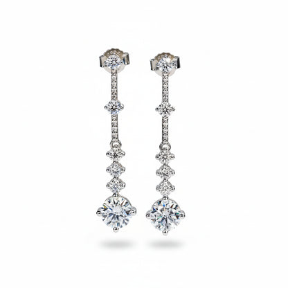 Boucles D'oreilles Pendantes Moissanite D Color VVS1 - Aleïa