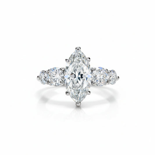 Bague de Fiançailles Femme Moissanite D Color VVS1 - Athéna