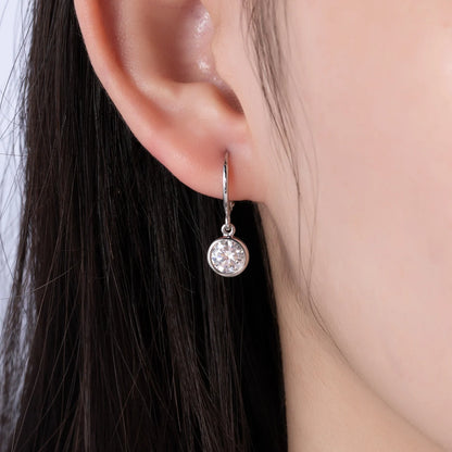 Boucles D'oreilles Pendante Moissanite D Color VVS1 - Toscane