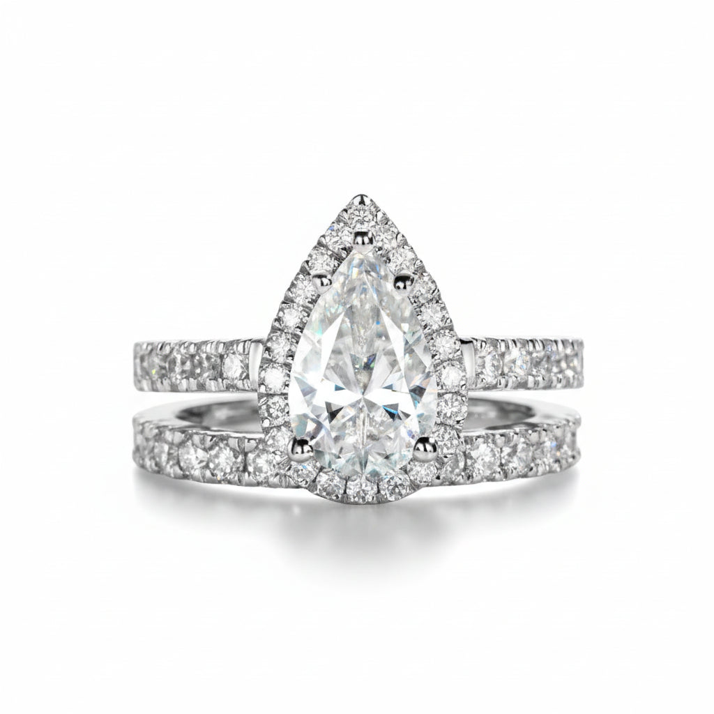 Bague de Fiançailles Femme Moissanite D Color VVS1 - Paolina